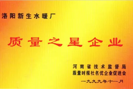 99年质量之星企业认定